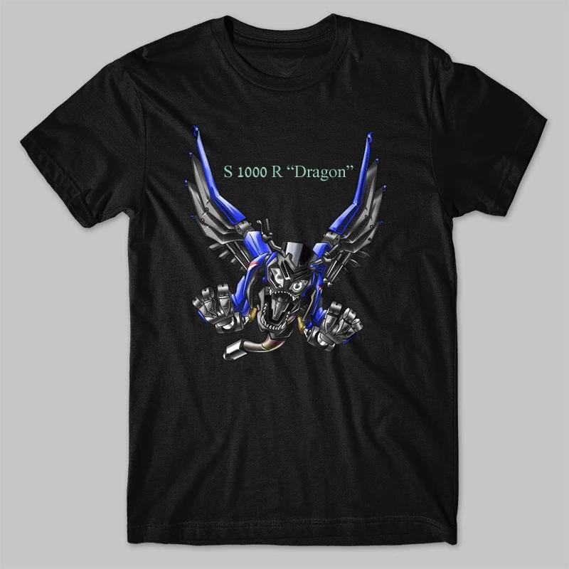 Klassisk Motorcykel S1000R Drakförvandling Inspirerad Ny T-shirt 100% Bomull Rundhalsad Kortärmad Sommar Casual Herr T-shirt
