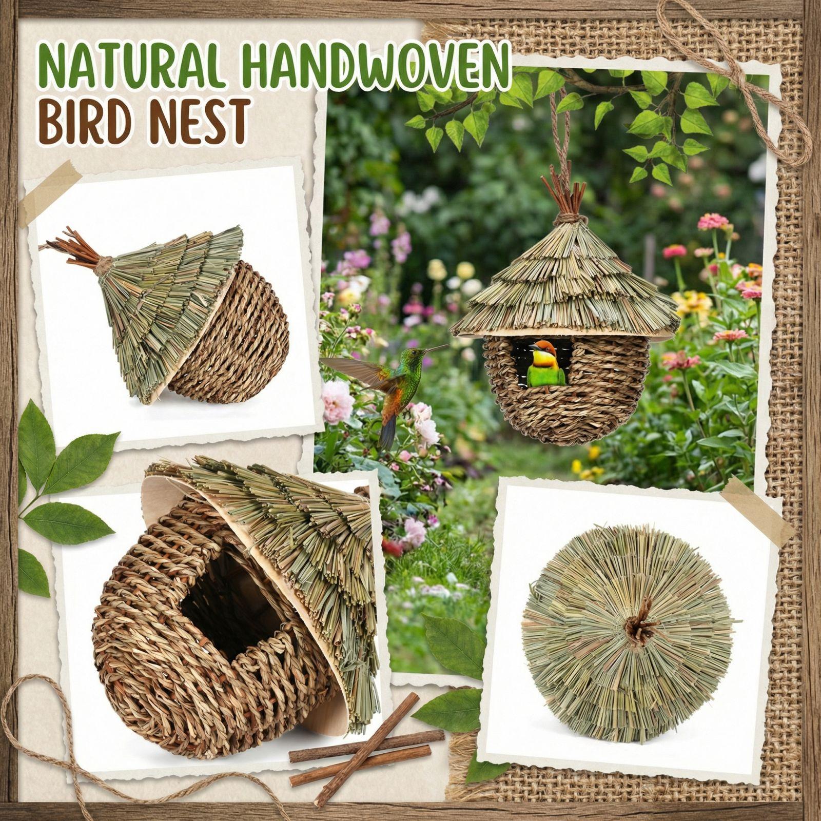 House Outdoor Hanging Bird House Straw Bird House Natural Bird House One Size