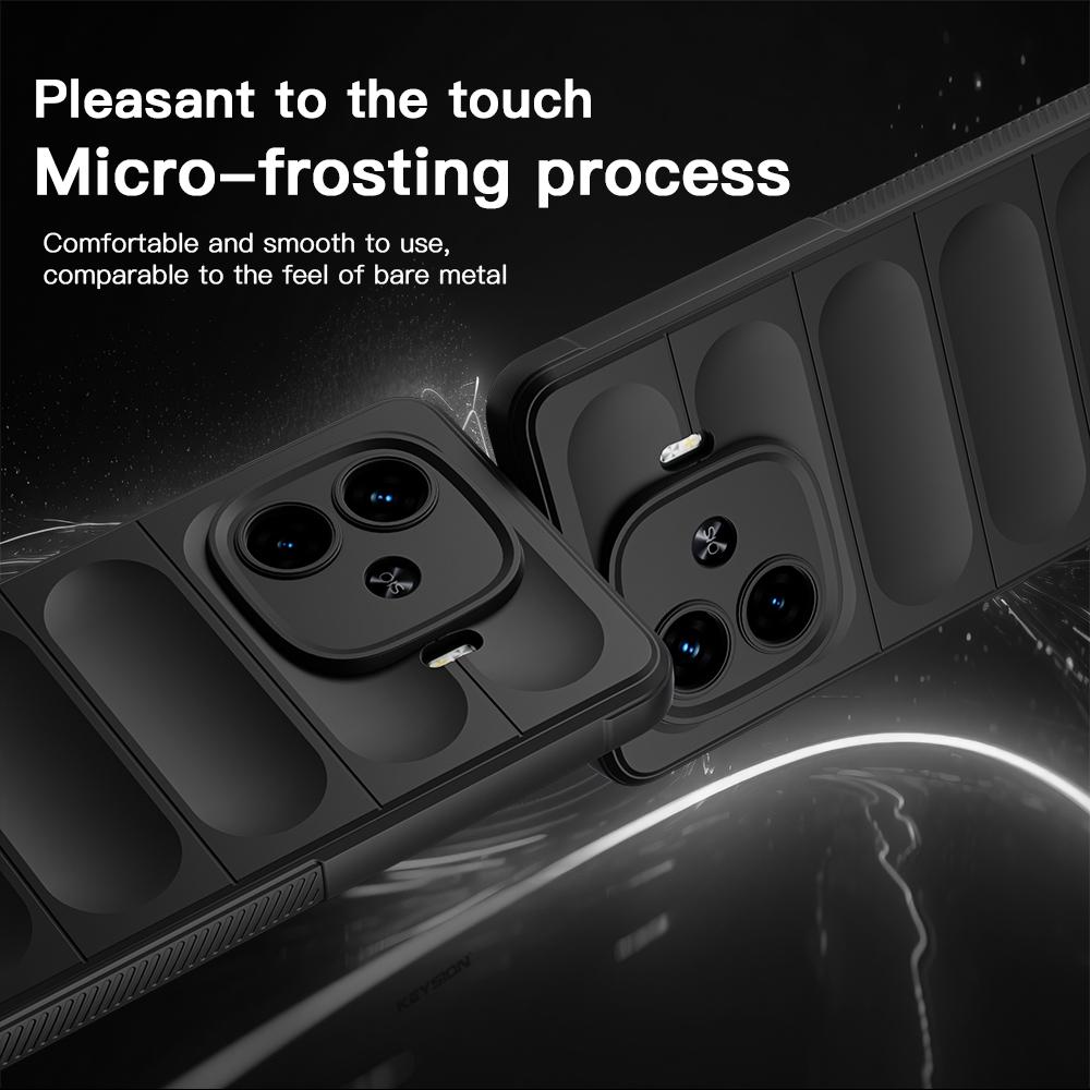 KEYSION Shockproof Case for IQOO Z9 5G Z9 Turbo Z9X Anti-skid Soft Silicone Phone Back Cover for VIVO IQOO Z9X 5G Z9 Turbo Z9 5G