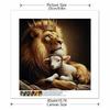 New Arrival 5D DIY Full Circle Diamond Painting "Lion" Embroidery Cross Stitch Home Decor Gift