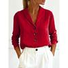 MGHR Women's Fashion Casual Autumn Winter Long Sleeve V-Neck Blouses & Shirts