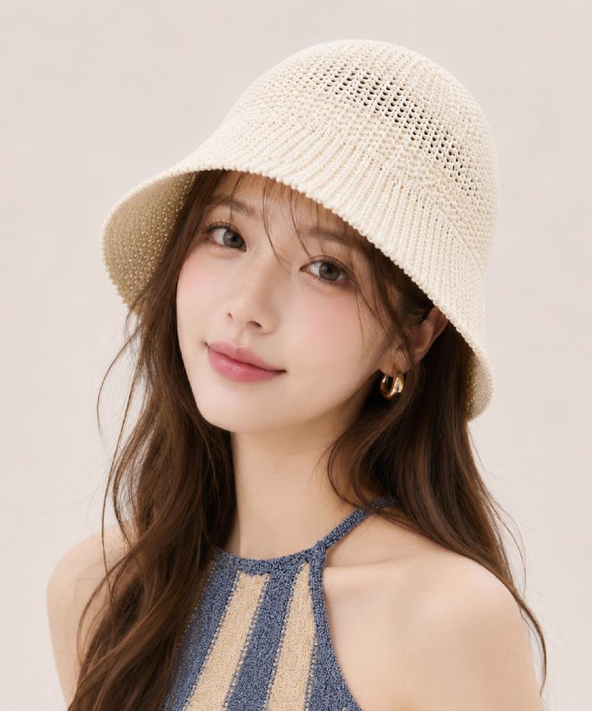 Baseukala Waffle Knit Bucket Hat (3Colors)