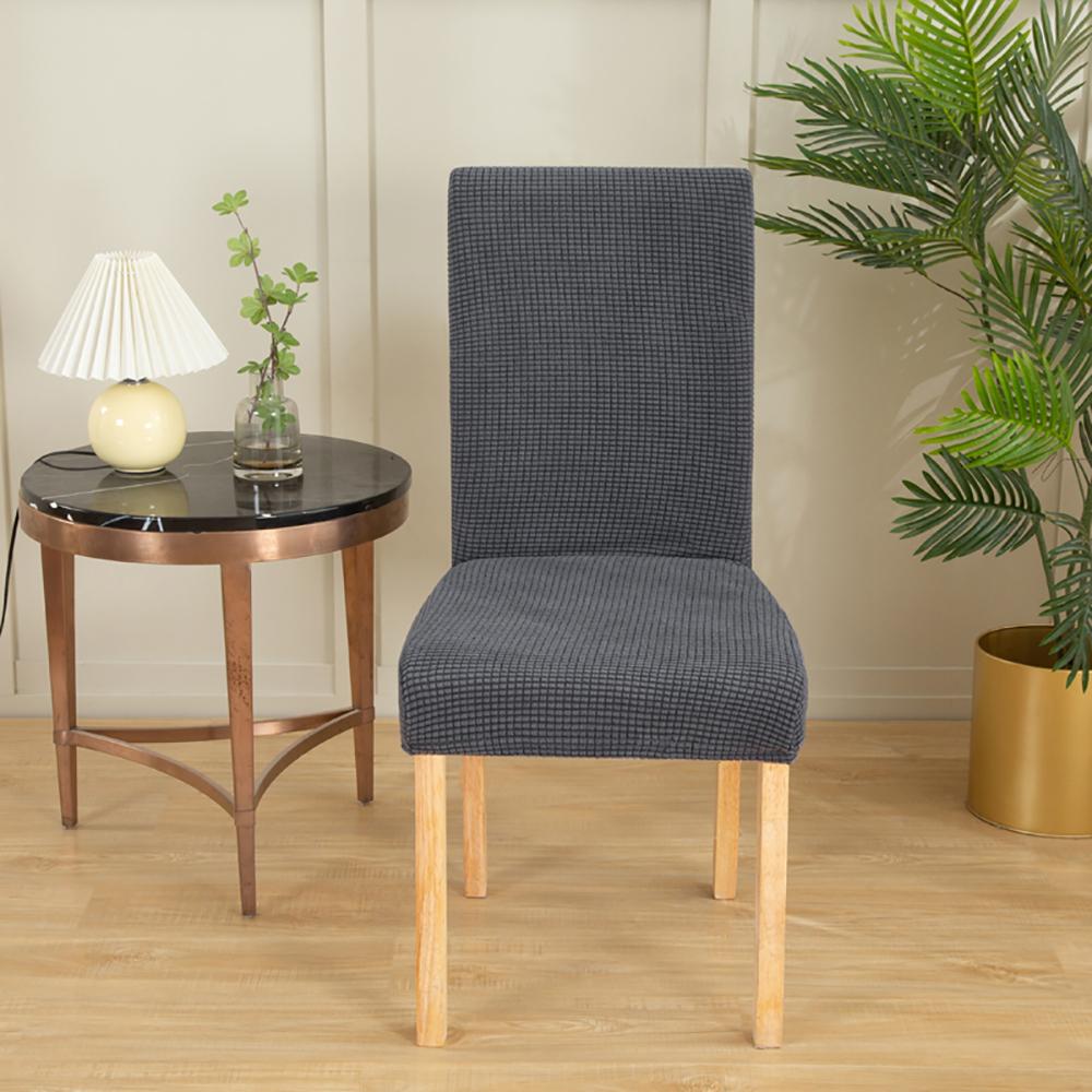Anti -Dirty Jacquard Chair Covers Soild Colour Soft Spandex Chair Slipcovers Dust Proof Protective For Dining Room Kitchen Home