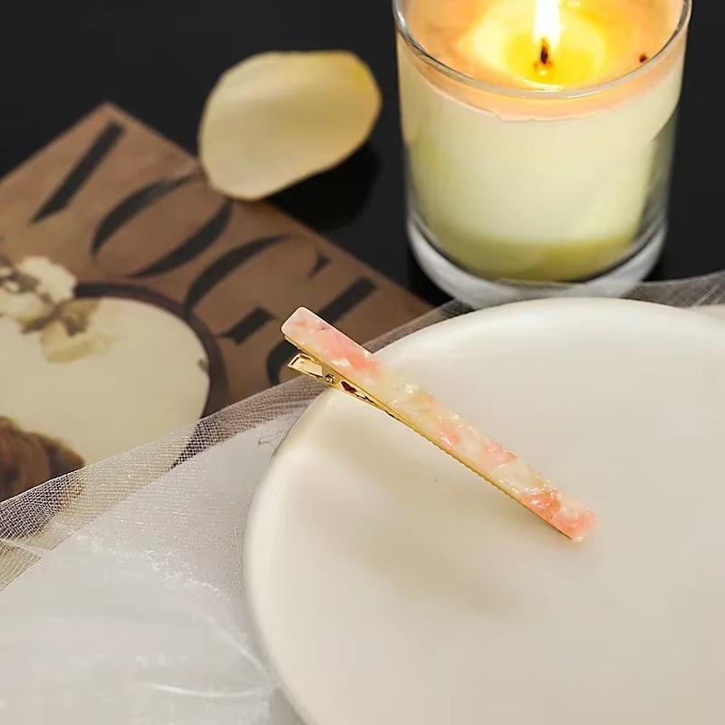 1PCS Fashion Alligator Clips Acetate Zinc Alloy Hair Clips Simple Rectangle Hair Clips Headwear Woman Hair Accessories