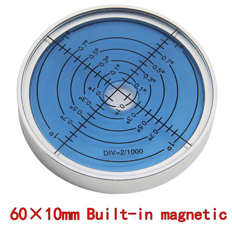 

Магнитный высокоточный круглый уровнемер пузырьковый 6010металлический уровнемер размер 60*10мм
