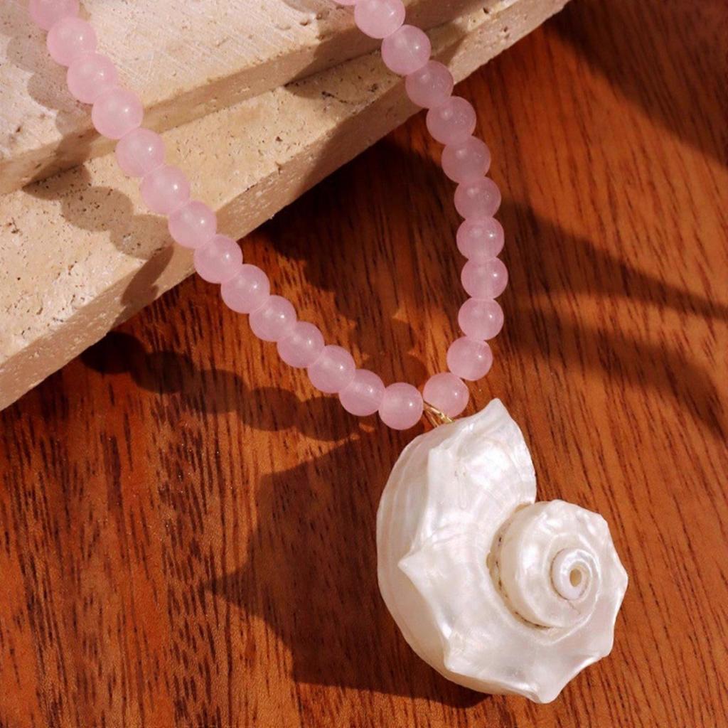 Collana Fatta a Mano con Conchiglie Marine e Texture Marina Autentica Gioiello Portatile Quotidiano per Amanti della Spiaggia Multicolore