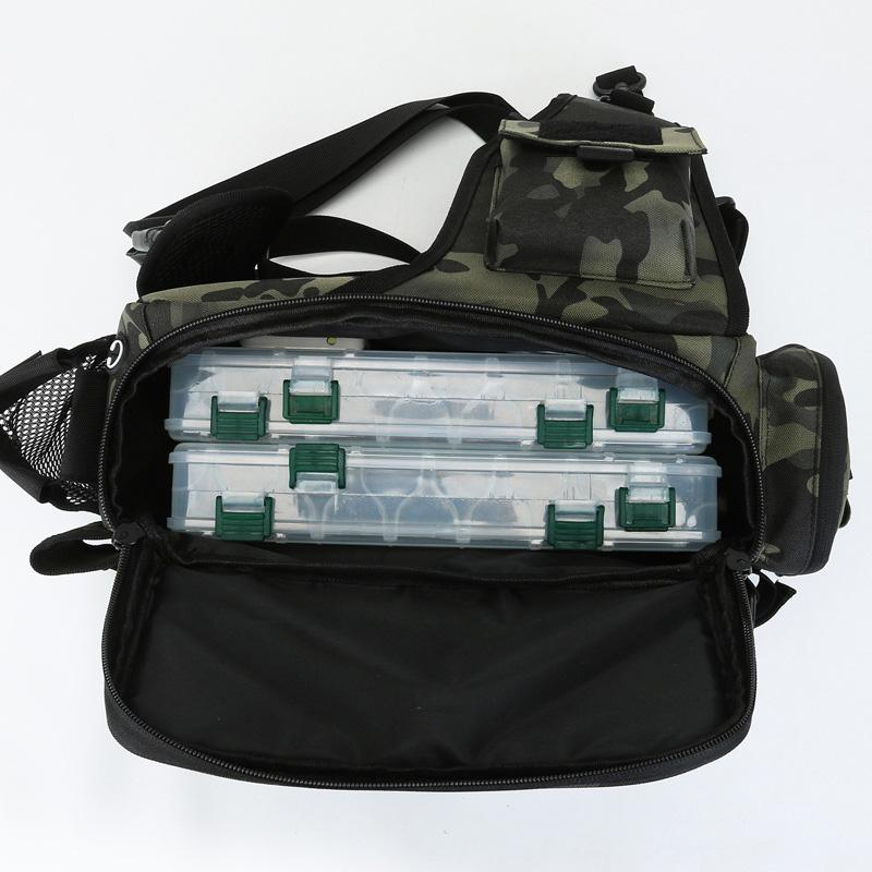 Bolsa de pesca com isca de grande capacidade, bolsa de cintura multifuncional, bolsa para vara de pesca, mochila tática, bolsa de ombro, bolsa para equipamento de pesca