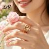 Daily Wear Ring Adjustable Open for Men Women Golden Silver Plated Statement Ring Delicate Jewelry Dating Non Tarnish Alloy Finger Gift Him Her
