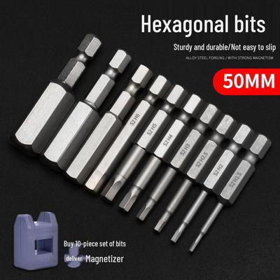 50mm Starker Magnetischer Sechskant-Schraubendreherbit für Elektrische und Pneumatische Bohrmaschinen