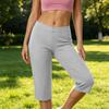 Damen Capri-Hose mit Stretch, mittelhohem Bund und knielang, mit bequemem Bund für den lässigen Alltagsgebrauch