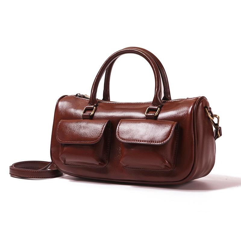 

Универсальная сумка через плечо на одно плечо, вместительная сумка для боулинга, женская сумка из натуральной кожи Niche One Size кофейный