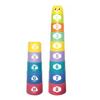 Set of 9 Stacking Cups, Educational Toy for Kids, Cup Tower Stacking Fingertip Game, Color Digital Game for Home, School, Kindergarten, Daycare