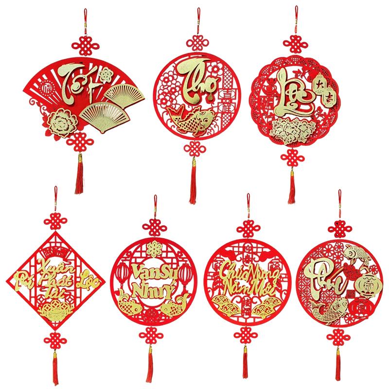 1PC Tassel Design Scene Setting Blessing Pattern Auspicious Pendant Home Decor Exquisite Various Styles