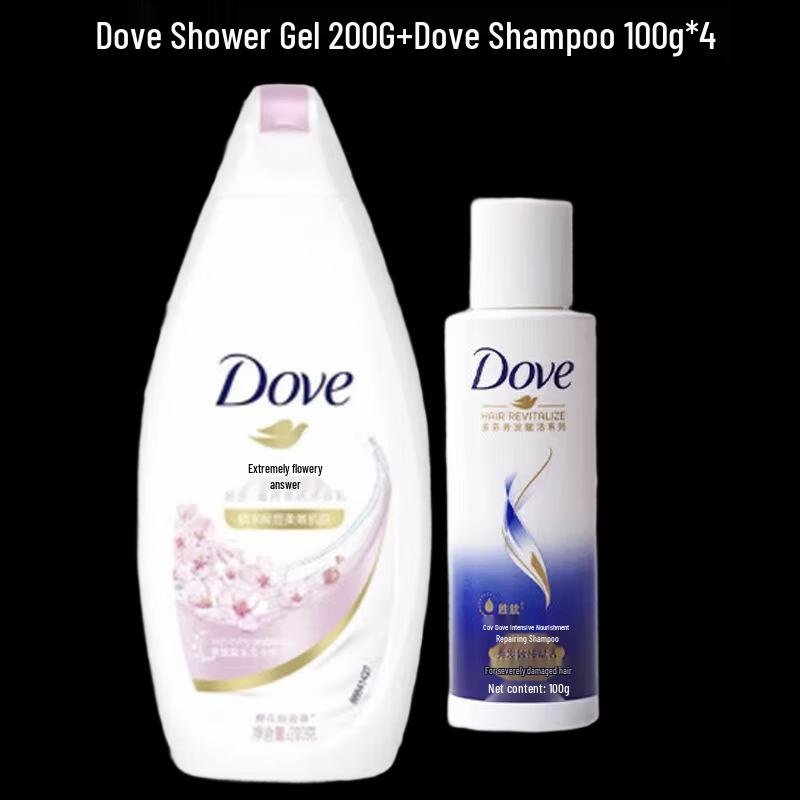 Набор Dove Цветок сакуры: Молочко для душа и Шампунь