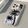 Fashion Creativity Coconut Tree Pattern Mirror Phone Case For iPhone 17 Air 16 15 14 13 12 11 Pro X XS XR 7 8 Plus 16E Y2K Cover