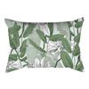 Home Flower and Green Plant Rectangular Waist Pillowcase, Peach Skin Velvet Digital Printed Throw Pillow, Office Waist Cushion Cover