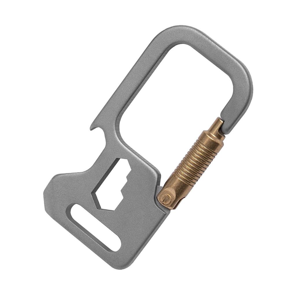 Męski brelok z stopu tytanu z szybkozłączką, otwieraczem do butelek i narzędziem EDC