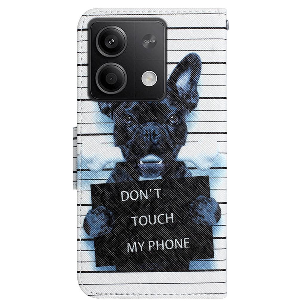 For Xiaomi Redmi Note 13 5G Case PU Leather Magnetic Clasp Pattern Printing Phone Cover