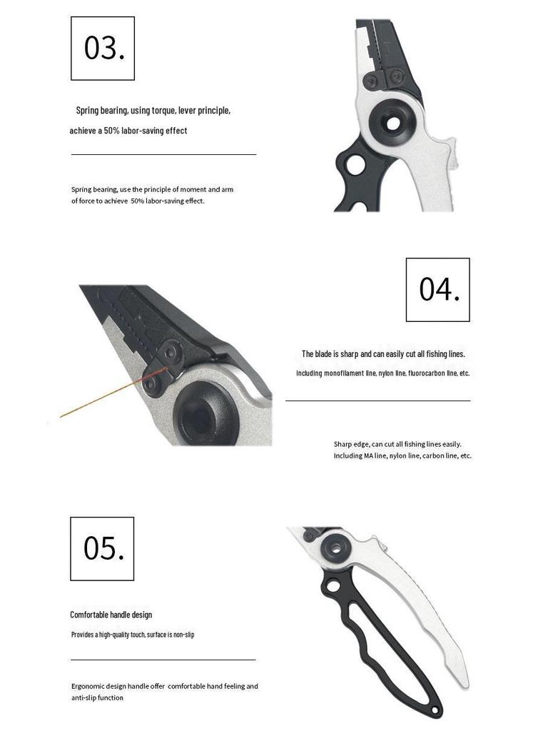 New Self-Locking Aluminum Alloy Fishing Pliers: Hook Remover & Fish Controller Scissors