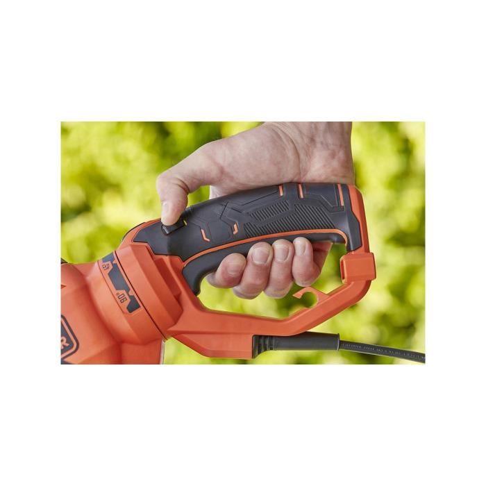 Taille-haie 650W Lame 60 cm Black + Decker Poignée pivotante 5 positions Pas de lame 25mm