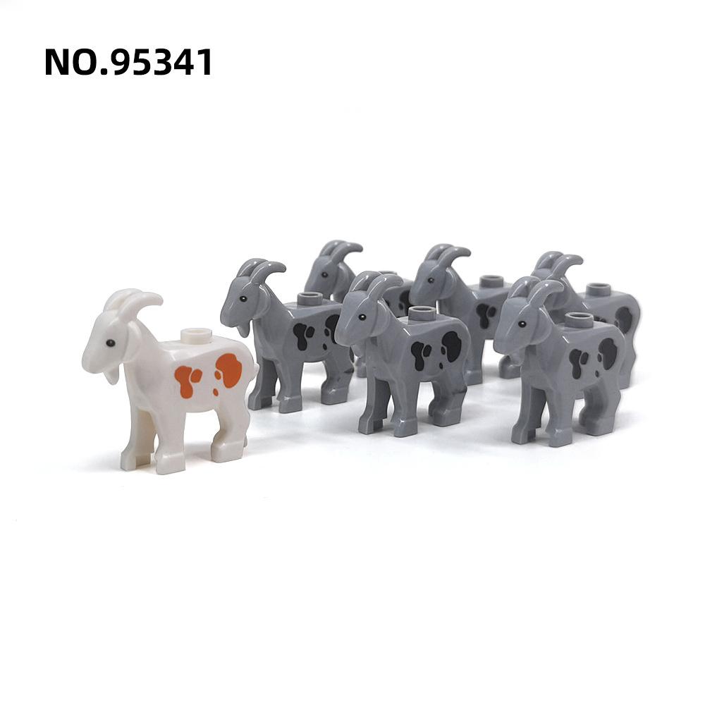 MOC City Series Animal Building Block Figures Goat Wolf Zoo Fram Accessories Block Bricks Children Toys Playsets Gift Present
