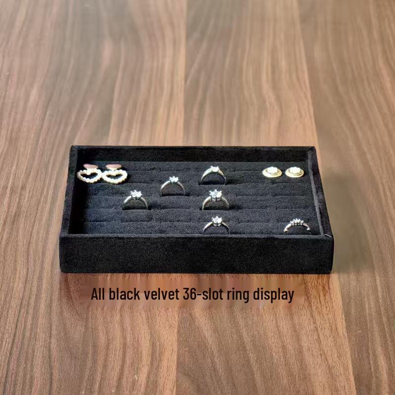 Handmade High-Grade Velvet Ring Organizer Tray