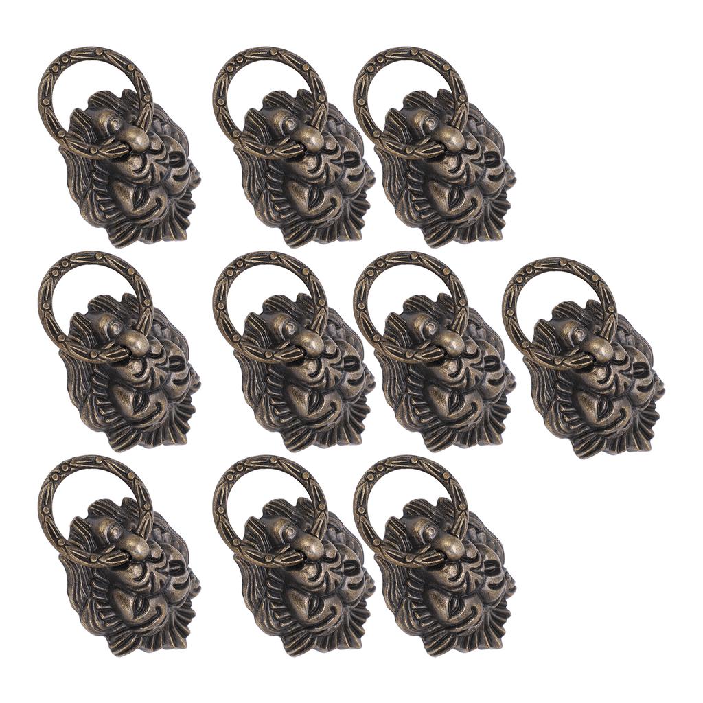 10Pcs Furniture Handles Vintage Unique Animal Head Shape Knobs for Drawers Jewelry Boxes