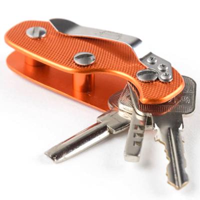 1Pc Portachiavi portatile con portachiavi, custodia tascabile, strumento generale Edc, portachiavi in alluminio, organizer con clip
