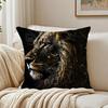 B-Black Gold Eagle Lion Animal Cushion Cover Pillowcase Anti-Dustmite Living Room Sofa Decor Cushion Room