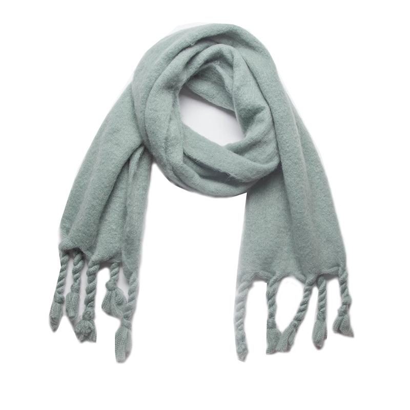 Fashion Solid  Women Scarf Winter Hijabs Tassel Imitation Cashmere Scarve Wrap Shawl Pashmina Foulard Femme Bufanda Echarpe