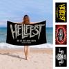Famoso Festival Musicale H-Hellfest Coperta in Microfibra Asciugatura Rapida Teli da Spiaggia Stampa Oversize Coperta Asciugamano Super Assorbente