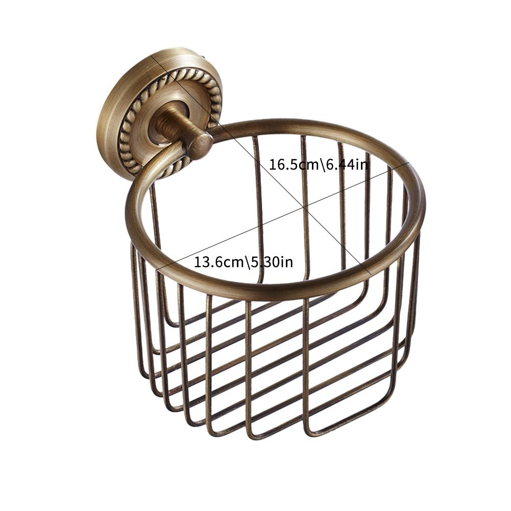 Vintage Copper European Style Bathroom Toilet Paper Storage Basket Bathroom Organize The Tissue Basket