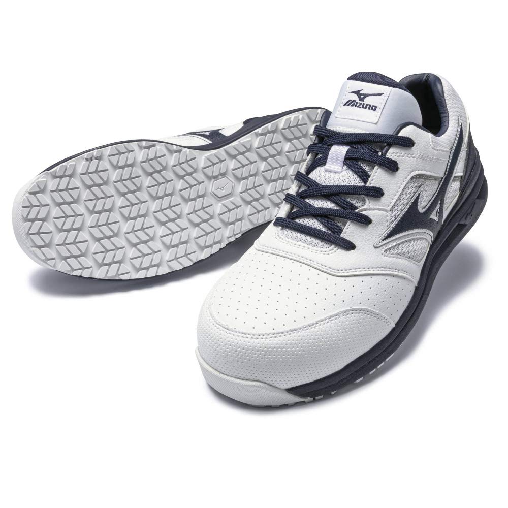 Mizuno LSII Work JSAA Standard Work Shoes White and Size Cm Shoes, All-Purpose Lightweight, 11L, (Type A), Navy, 27.0
