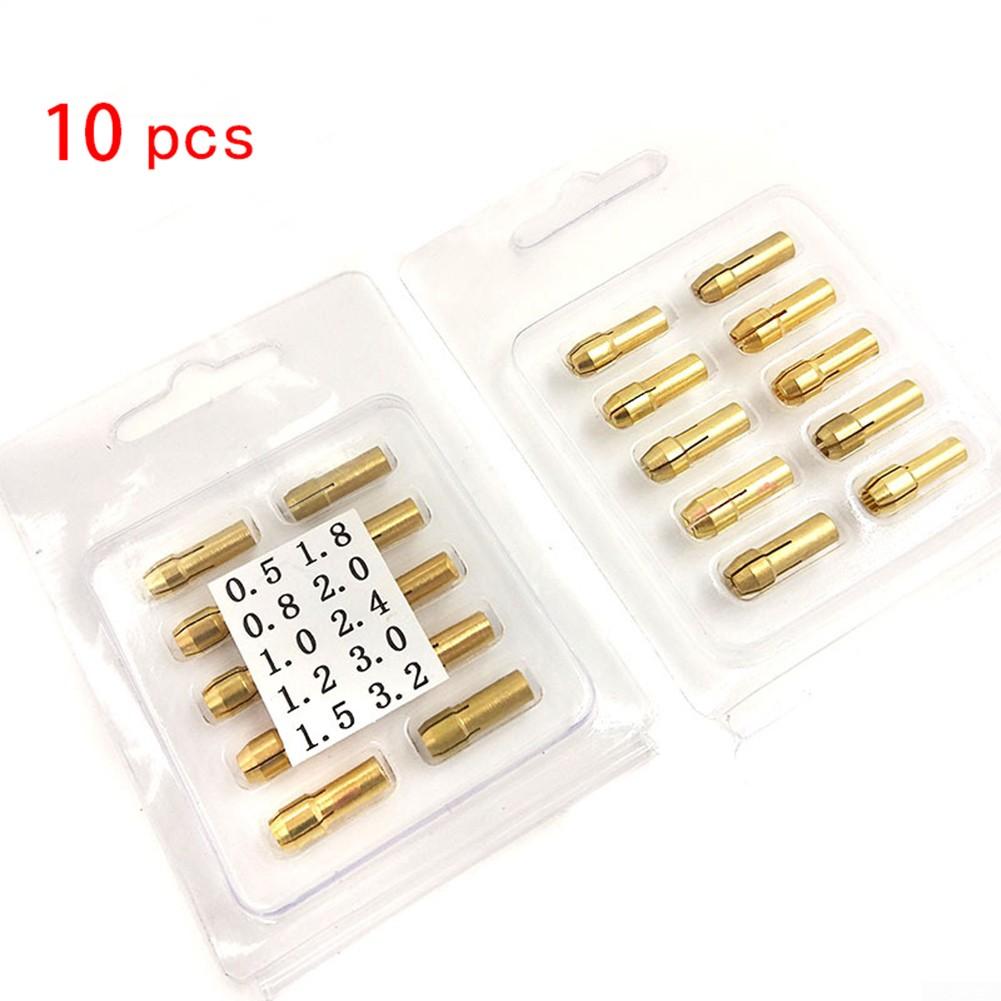 10pcs Electric Grinder Chuck Drill Chucks Collet Mini Grinder Copper Chuck