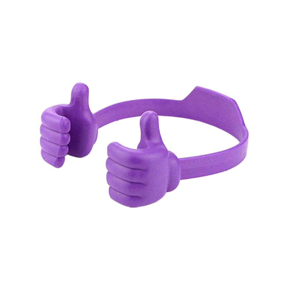 Universal Thumbs Up Cell Phone Stand Holder Desktop Lazy Bedside Bracket Support Thumbs-up Modeling Colorful Holder фиолетовый