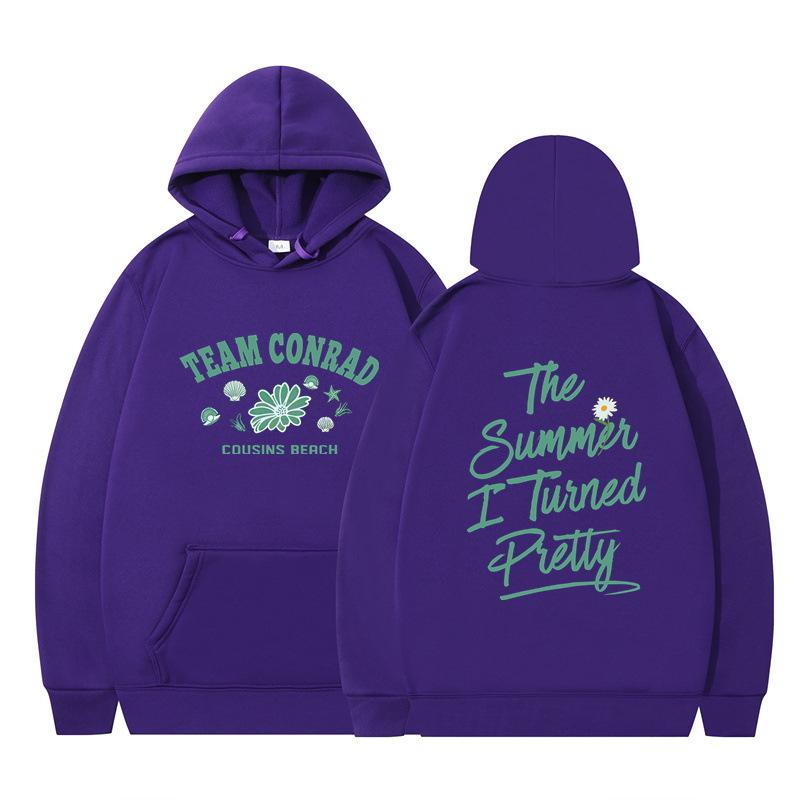The Summer I Turned Pretty Printed Loose Hooded Sweater Hoodie