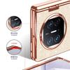 Luxury Electroplated Vegan Leather Case Mate X5 X3 Foldable Phone Full Coverage Shockproof With Kickstand