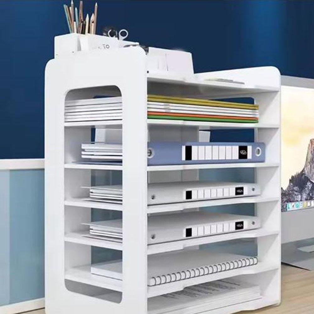 Large Capacity Multi-layer File Storage Rack Space Saving File Holder Desk Organizer  for Home