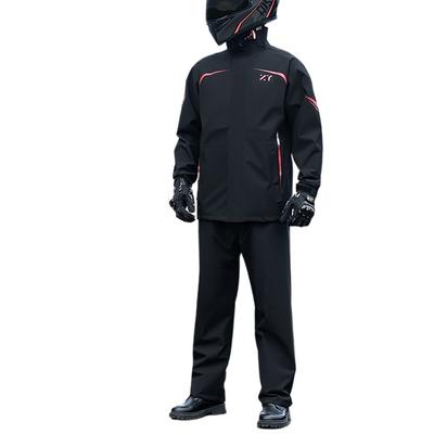 Motorcycle Men's Rain Suit, High Visibility Reflective Work Rain Jacket Pants for All Sport Farm Fishing Motorcycle
