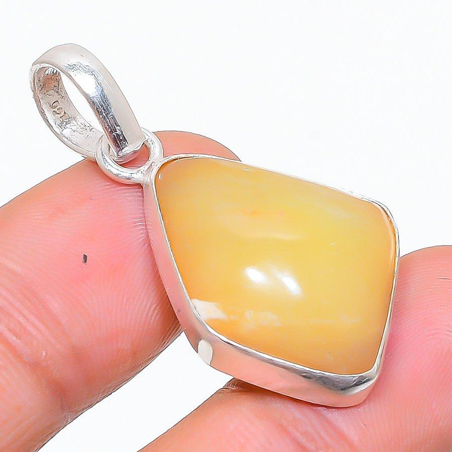 Mookaite Gemstone Handmade 925 Sterling Silver Jewelry Pendant 1.50" GK-4303