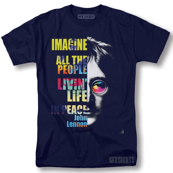 John Lennon Shirt Imagine The Beatles Classic Rock Concert Tour Graphic T-Shirt Unisex T-Shirt