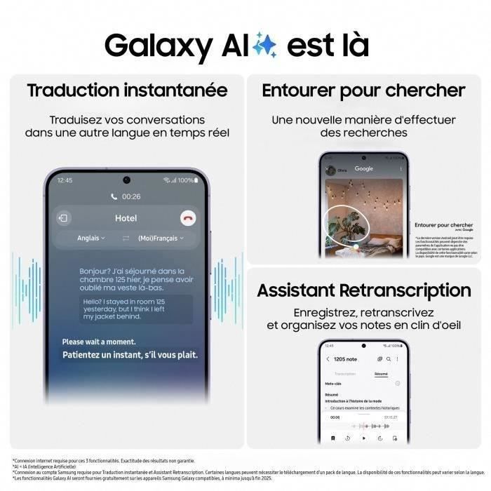 Samsung Galaxy S24 Smartphone 256 Go Crème