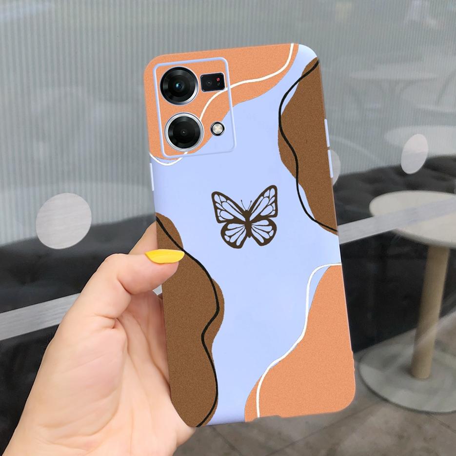 Für Oppo Reno7 4G Hülle CPH2363 Oppo F21 Pro 2022 Schöne Kunst Bemalte Abdeckung Weiche TPU Handyhülle Für Oppo Reno 7 F21 Pro Rückseite