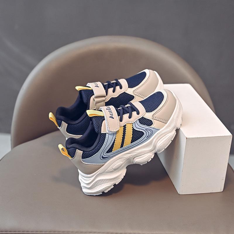 Boys' Sneakers Double Mesh Breathable Wear-resistant Daddy Shoes Girls' Non-slip Soft Sole Four Seasons Children's Running Shoes