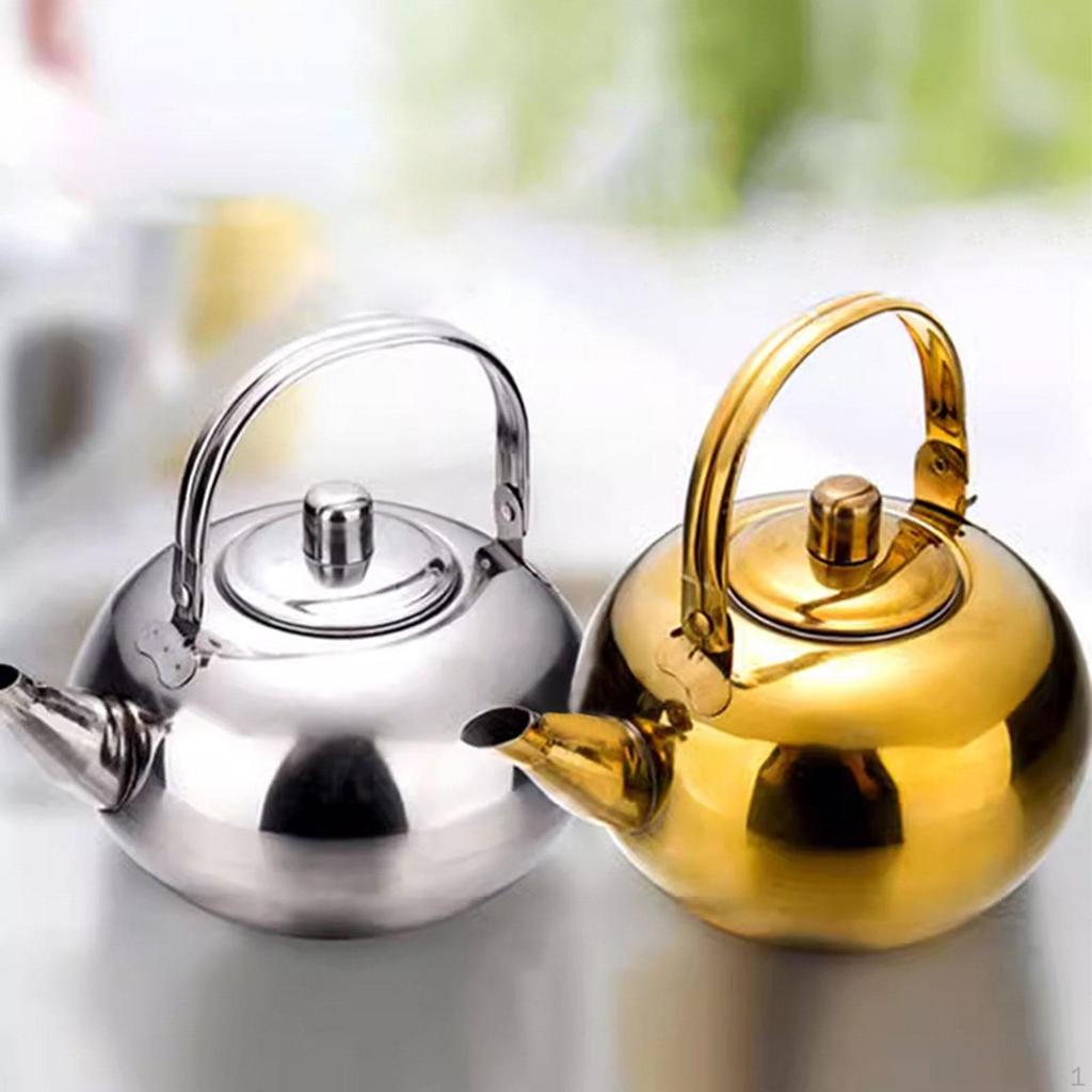 Coffee Kettle Teapot Easy To Gifts Stainless Steel with Handle Tea Jug Cookware for Camping Office