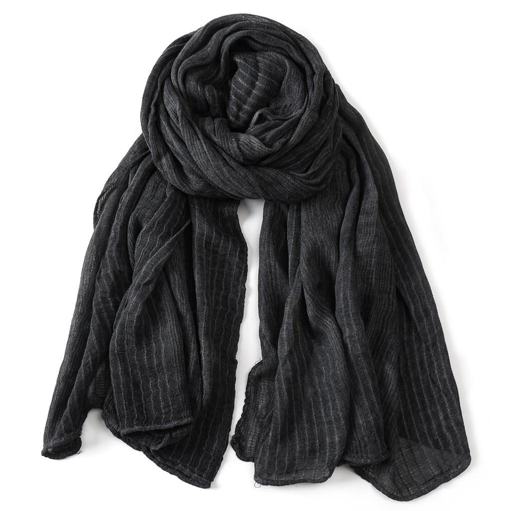 Solid Color Cotton Linen Men Scarves Autumn Winter Warm Men'S Neckerchief Short Tassel Bufanda Male Accessories Pashmina Shawl