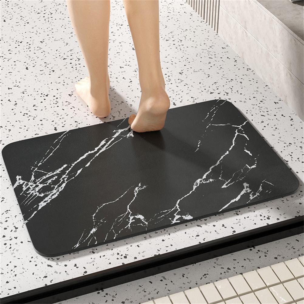 1 Pcs Bathroom Rugs Bath Diatomite Stone PU Floor Mat Non Slip Quick Dry Pad 60x40CM Shower Toilet Rug Doormat Washable