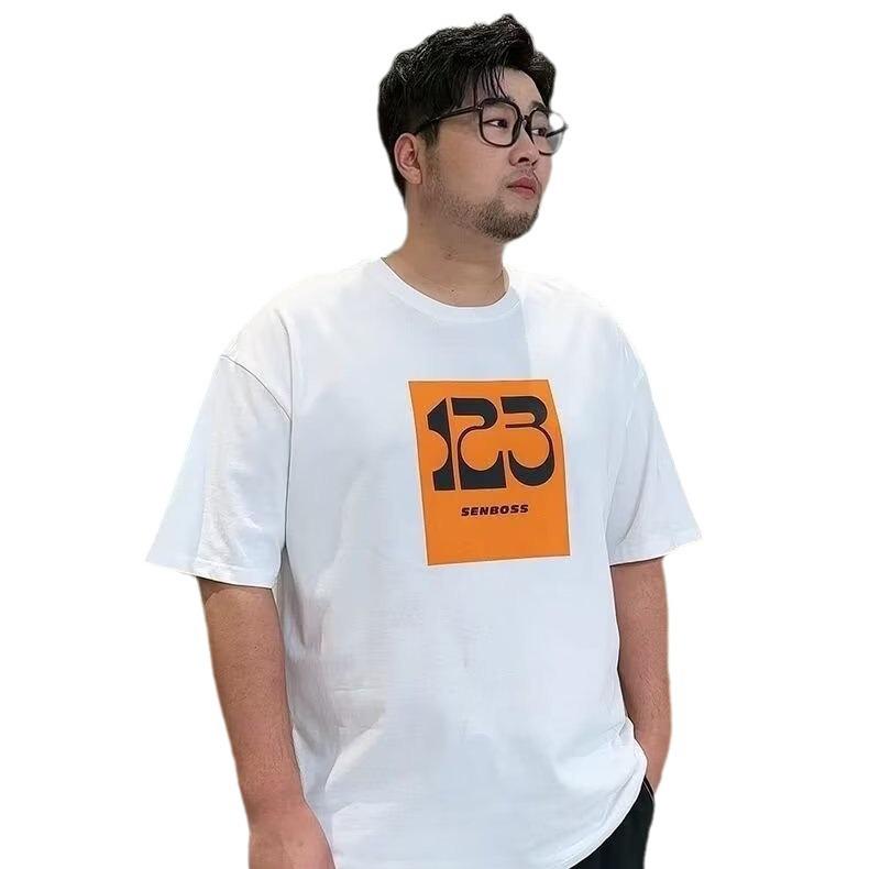 Módní velké pánské tričko letní volný příliv plus velikost triko s krátkým rukávem pánské ležérní jednoduché topy s potiskem