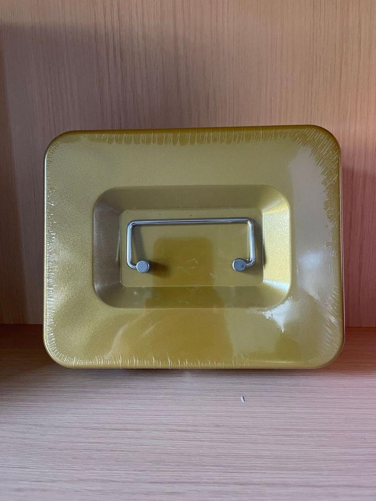 Metal Locking Storage Box With Key For Coins And Small Items Home Organization