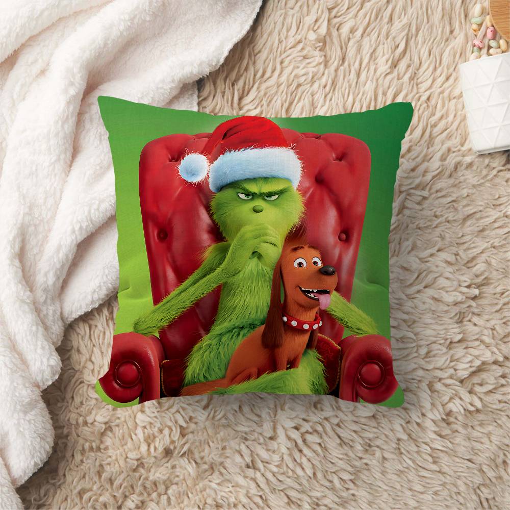 Film The G-Grinch C-Christmas Cushion Cover Polyester Sofa Cushions Decorative Throw Pillows Home Decoration Pillowcover